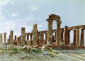 Agrigento aka Temple of Juno Lacinia scenery Luminism William Stanley Haseltine